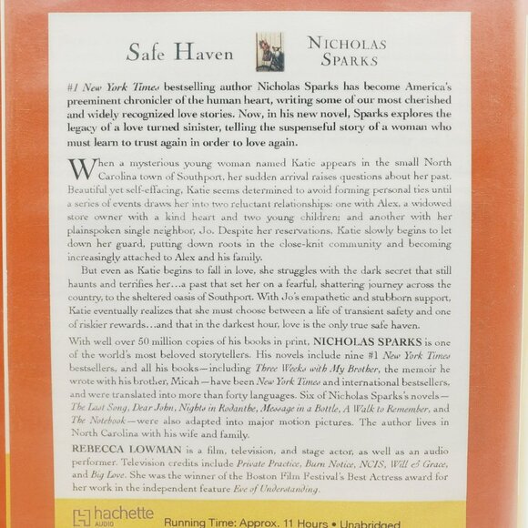PLAYAWAY AUDIOBOOK EX-LIBRARY Safe Haven Nicholas Sparks New York Times Bestsell - Picture 3 of 3